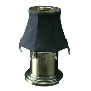 Ambria Votive Candle Holder Brass Toned Metal Lamp With Black Colored Shade